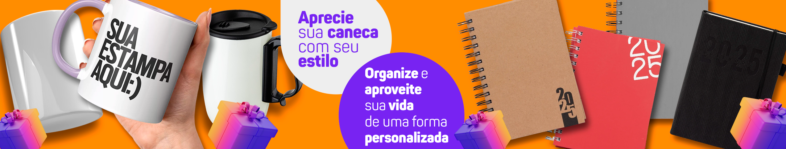 Canecas e Agendas Personalizadas