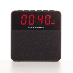 Caixa de som bluetooth multifunções com relógio digital personalizada
