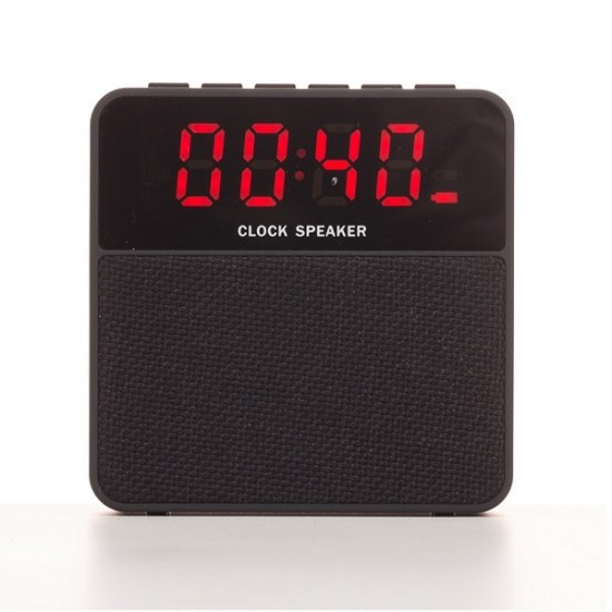 Caixa de som bluetooth multifunções com relógio digital personalizada Caixa de som bluetooth multifunções com relógio digital personalizada