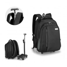 Mochila trolley para notebook 17'' em Nylon 999 impermeável com 2 rodas e sistema de proteção integrado 30 L Personalizada
