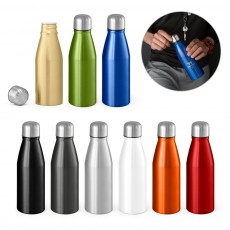 Squeeze em alumínio com tampa em aço inox 500 mL Personalizado