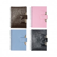 Agenda Diária Wire-o 2024 com Fecho e Suporte pra Caneta Personalizada
