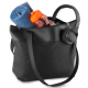 Bolsa em nylon e couro Bolsa em nylon e couro