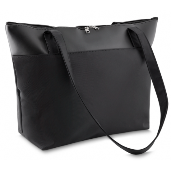 Bolsa em nylon e couro Bolsa em nylon e couro