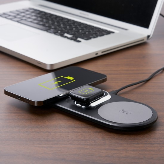 Base de carregamento por indução dual para celulares e Iwatch Base de carregamento por indução dual para celulares e Iwatch