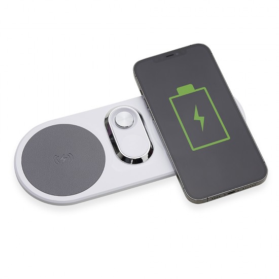 Base de carregamento por indução dual para celulares e Iwatch Base de carregamento por indução dual para celulares e Iwatch
