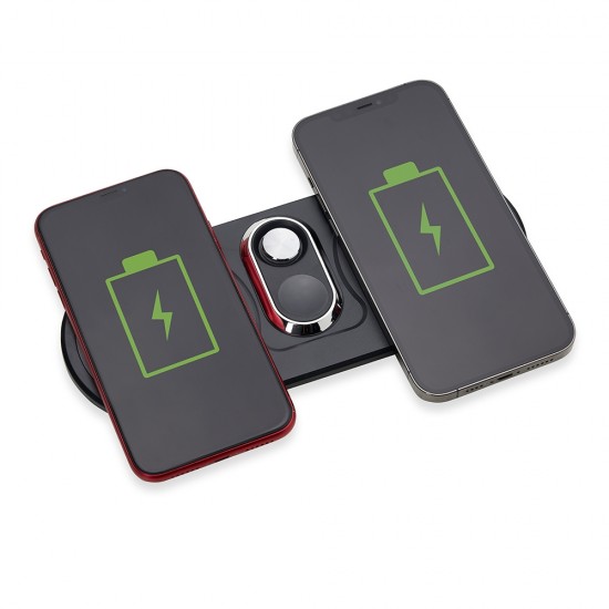 Base de carregamento por indução dual para celulares e Iwatch Base de carregamento por indução dual para celulares e Iwatch