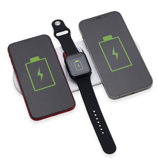 Base de carregamento por indução dual para celulares e Iwatch Base de carregamento por indução dual para celulares e Iwatch