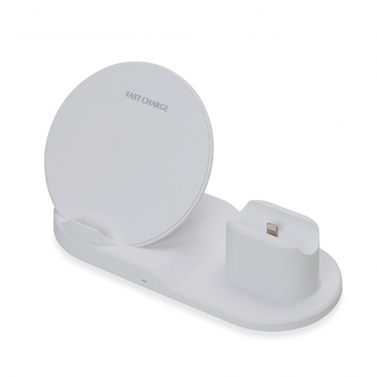 Estação de carregamento 3 em 1 para celular, smartwatch e fones tipo airpods Estação de carregamento 3 em 1 para celular, smartwatch e fones tipo airpods