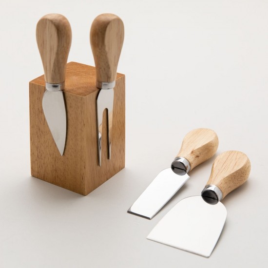Kit Queijo 4 Peças com Logo Kit Queijo 4 Peças com Logo