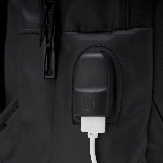 Mochila Couro Sintético USB 17 Litros Mochila Couro Sintético USB 17 Litros