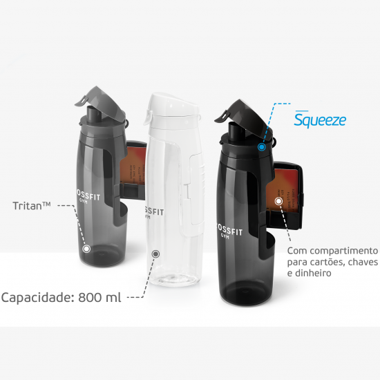 Squeeze com Compartimento para Cartões Personalizado Squeeze com Compartimento para Cartões Personalizado