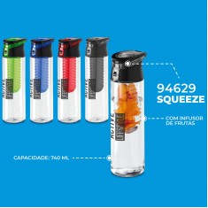 Squeeze em AS com tampa em PP 740 mL Personalizado