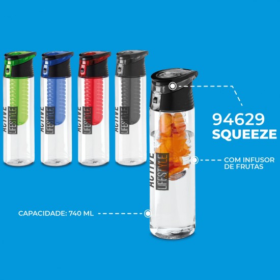 Squeeze Com Infusor de Frutas Personalizado Squeeze Com Infusor de Frutas Personalizado