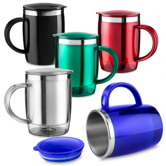 Caneca Plástica Personalizada com Inox na Parte Interna Caneca Plástica Personalizada com Inox na Parte Interna