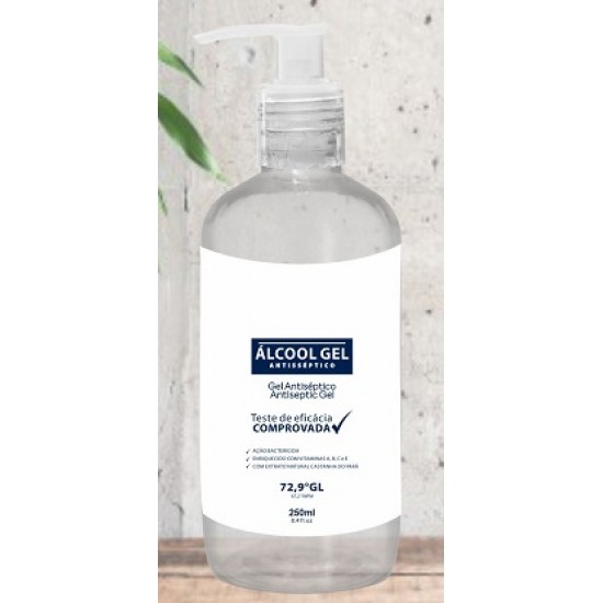 Álcool Gel 70% antisséptico 250ml Tampa Bump Álcool Gel 70% antisséptico 250ml Tampa Bump
