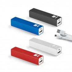 Bateria portátil em alumínio com capacidade de 2'200 mAh Personalizada