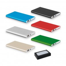 Bateria portátil slim em alumínio com capacidade de 4'000 mAh Personalizada