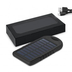 Bateria portátil solar em ABS com painel solar, LED e capacidade de 2'000 mAh Personalizada