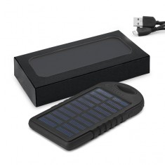Bateria portátil solar em ABS com painel solar, LED e capacidade de 2'000 mAh Personalizada