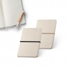 Caderno A5 em linho de capa dura com 192 páginas pautadas (230 g/m²) Personalizado