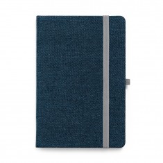 Caderno A5 de capa dura em tecido tipo jeans com 160 páginas pautadas Personalizado