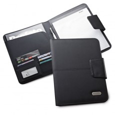 Pasta A4 em c. sintético e 1680D com bloco de 40 páginas pautadas Personalizada