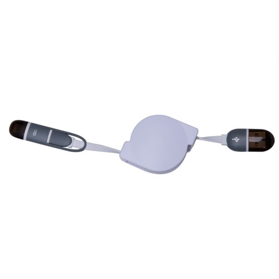 Cabo de Dados Retrátil 2 em 1 Personalizado Cabo de Dados Retrátil 2 em 1 Personalizado