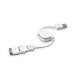 Cabo USB Retrátil 3 em 1 Personalizado Cabo USB Retrátil 3 em 1 Personalizado