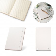 Caderno A5 em PET 100% reciclado com tratamento antibacteriano com 160 páginas pautadas Personalizado