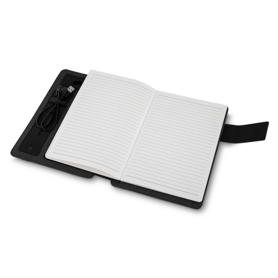 Caderno de Anotações com powerbank 4.000 mAh Personalizado Caderno de Anotações com powerbank 4.000 mAh Personalizado