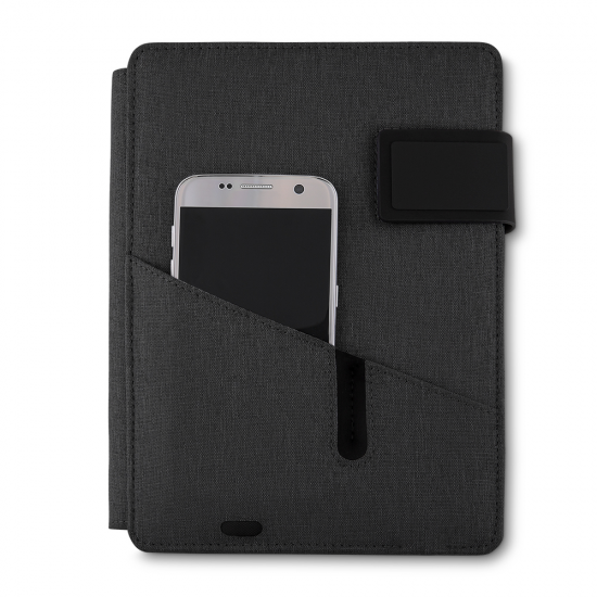 Caderno de Anotações com powerbank 4.000 mAh Personalizado Caderno de Anotações com powerbank 4.000 mAh Personalizado