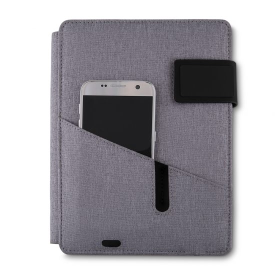 Caderno de Anotações com powerbank 4.000 mAh Personalizado Caderno de Anotações com powerbank 4.000 mAh Personalizado