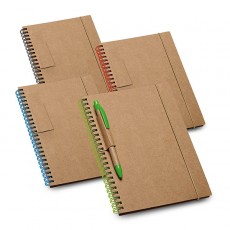 Caderno B6 de capa dura em cartão com 120 páginas pautadas recicladas Personalizado