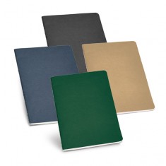 Caderno A5 de capa flexível em cartão kraft reciclado com 80 páginas pautadas recicladas Personalizado