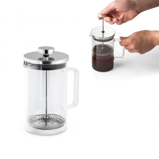Cafeteira em Vidro e Aço Inox para Brinde Cafeteira em Vidro e Aço Inox para Brinde