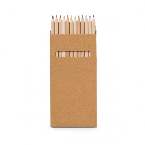 Caixa de Cartão com 12 Lápis de Cor Personalizado com Logo Caixa de Cartão com 12 Lápis de Cor Personalizado com Logo