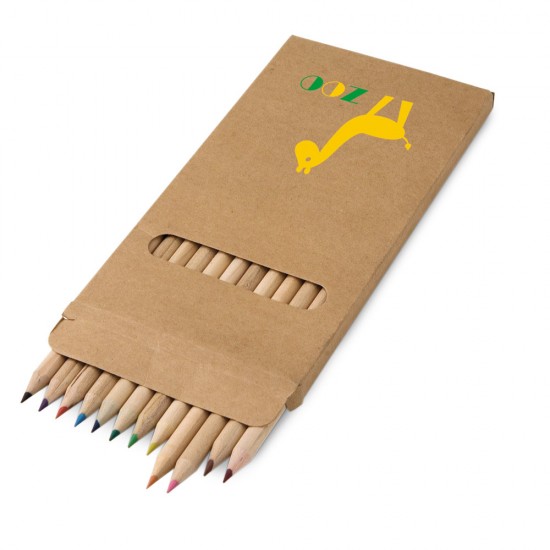 Caixa de Cartão com 12 Lápis de Cor Personalizado Caixa de Cartão com 12 Lápis de Cor Personalizado
