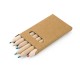Caixa de cartão com 6 Mini Lápis de Cor Personalizado Caixa de cartão com 6 Mini Lápis de Cor Personalizado