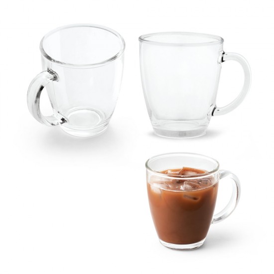 Caneca 390ml em Vidro Personalizada Caneca 390ml em Vidro Personalizada