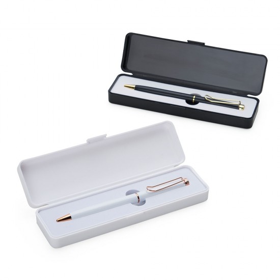Caneta de Metal com Estojo plástico Personalizada Caneta de Metal com Estojo plástico Personalizada