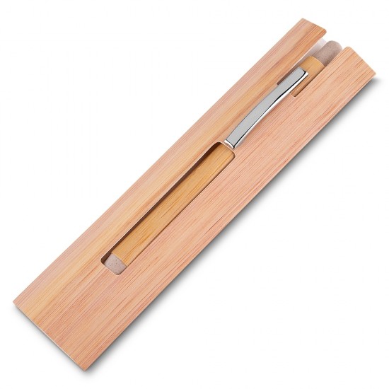 Caneta Ecológica de Bambu com Estojo Personalizada para Brinde Caneta Ecológica de Bambu com Estojo Personalizada para Brinde