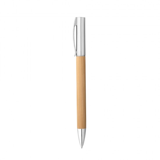 Caneta Esferográfica em Bambu com Logo Caneta Esferográfica em Bambu com Logo