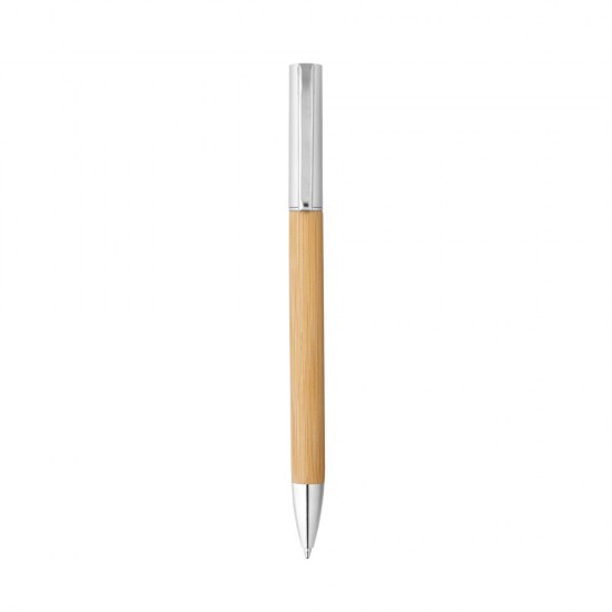 Caneta Esferográfica em Bambu com Logo Caneta Esferográfica em Bambu com Logo