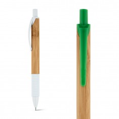 Esferográfica em bambu com antideslizante Personalizada