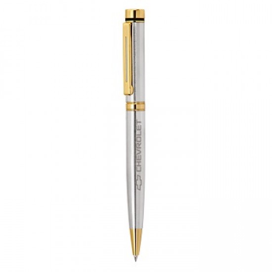 Caneta Metal com Detalhes em Dourado Personalizada Caneta Metal com Detalhes em Dourado Personalizada