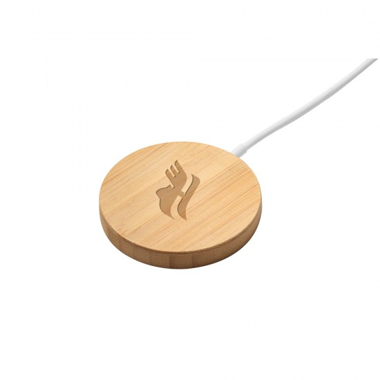 Carregador por Indução em Bambu Personalizado Carregador por Indução em Bambu Personalizado