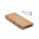 Carregador Portátil Power Bank 5.000mAh de Bambu Personalizado Carregador Portátil Power Bank 5.000mAh de Bambu Personalizado