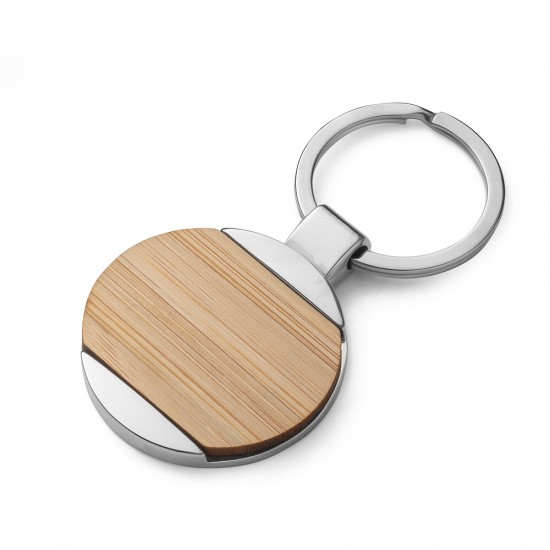 Chaveiro de Metal e Bambu Personalizado Chaveiro de Metal e Bambu Personalizado