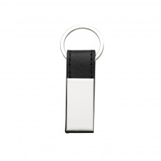 Chaveiro Metal com Couro Personalizado
